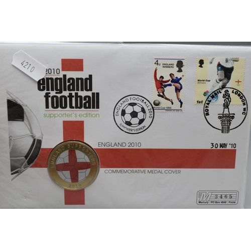 57 - A Limited Edition England Football 2010 Commemorative Medal Cover.