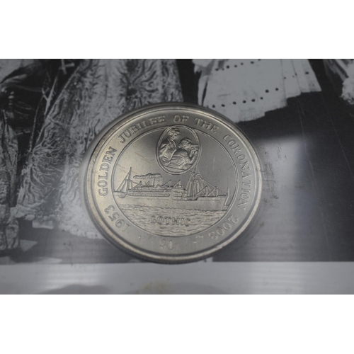 61 - A 2003 British Virgin Islands Commemorative Five Pound Coin Cover. For The Coronation Jubilee.