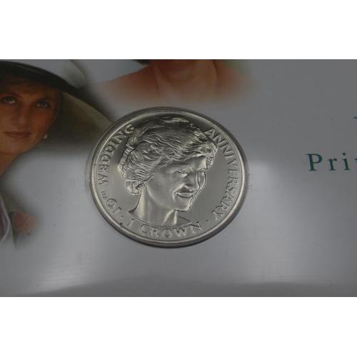 65 - A 1997 Gibraltar Five Pound Commemorative Coin Cover, Diana Spencer.