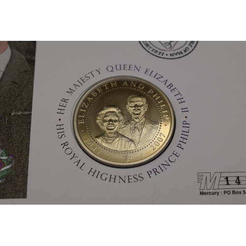 68 - A Commemorative Isle of Man Issue Five Pound Coin Cover, For The Cook Islands. Commemorating The Dia... 