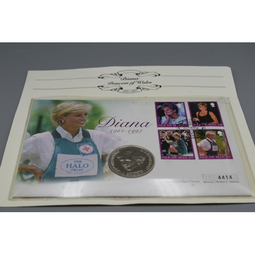 69 - A 1997 Isle of Man Five Pound Commemorative Coin Cover, Diana Spencer.