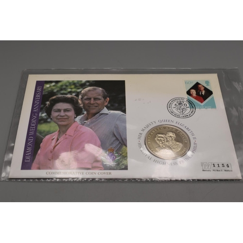 71 - A Commemorative Isle of Man Issued Five Pound Coin Cover, For the Cook Islands. Commemorating The Di... 