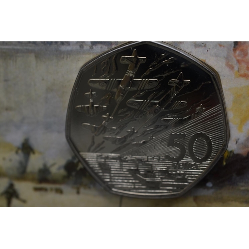 76 - A D-Day Commemorative Uncirculated 50 Pence Coin.