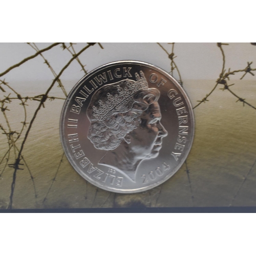 78 - A 2004 Jersey £5 Coin, Commemorating D-Day, In Presentation Pack.