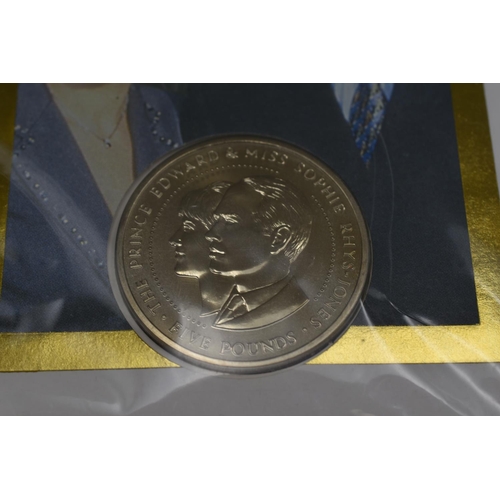 79 - A Five Pound UK Royal Wedding (Edward and Sophie Rhys-Jones) Commemorative Coin Cover.