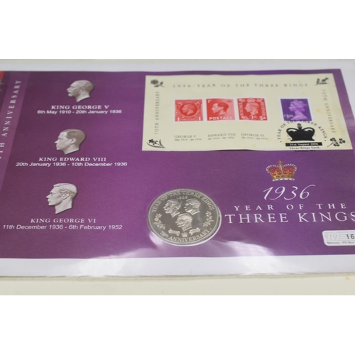 84 - A 2006 UK Commemorative Five Pound Coin Cover, 70th Anniversary of The Year of Three Kings.