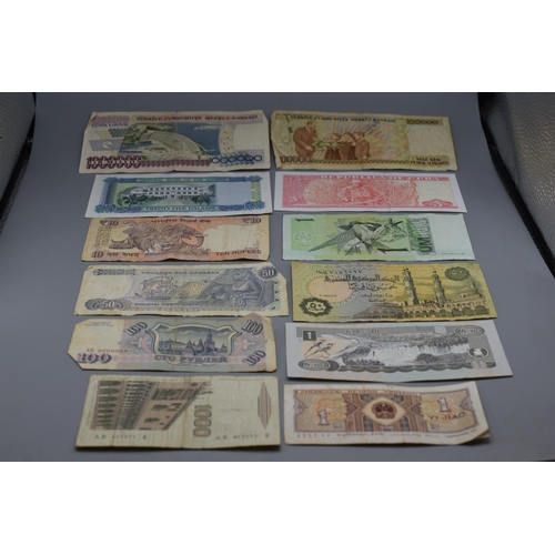 98 - Selection of 12 Mixed Worldwide Bank Notes