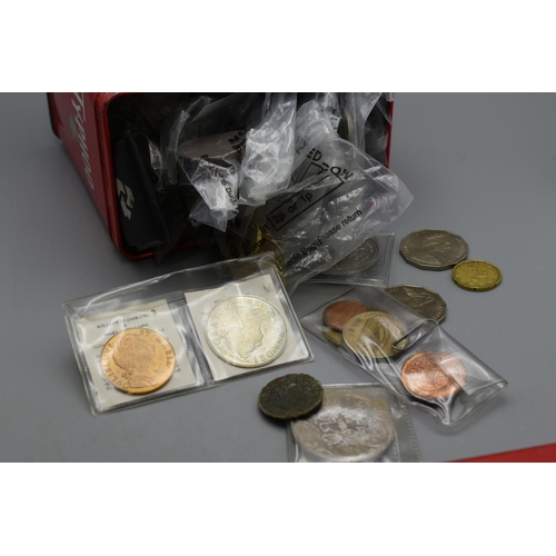 104 - Large Selection of Coins in Tin