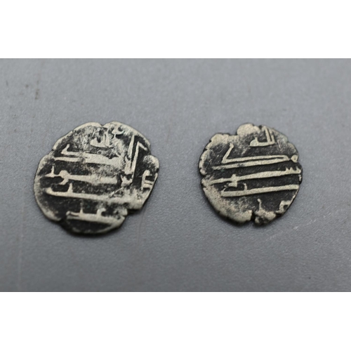 4 - Two 1/6 Dirham Coins From The Habbari Dynasty, 10th Century.