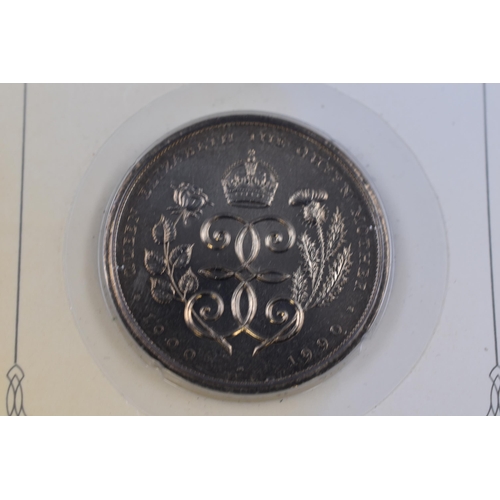 18 - 1990 Commemorative Coin For Queen Elizabeth The Queen Mothers 90th Birthday.