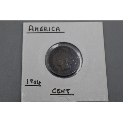 31 - USA 1904 Indian Head One Cent Coin