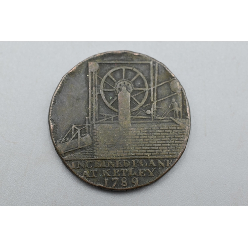 54 - 1792 Bridge at Coalbrook Half Penny Token.