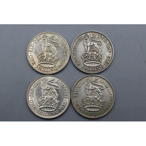 58 - Selection of Four George V Silver Shillings. (1929, 1933, 1935 and 1936).