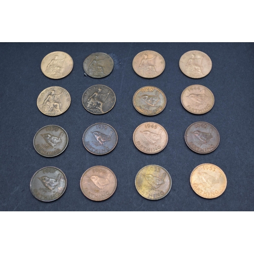 78 - Selection of 16 Farthings including George V, George VI and Elizabeth II