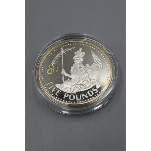 89 - 2006 Alderney Eightieth Birthday Silver Proof Coin for Queen Elizabeth II.