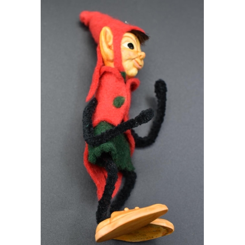 9 - Rare 1950’s Early Pendelfin Pixie Bod Figure in Red and Green