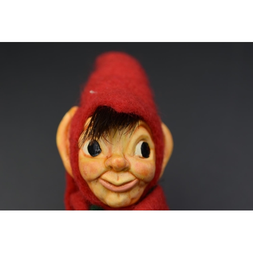 9 - Rare 1950’s Early Pendelfin Pixie Bod Figure in Red and Green