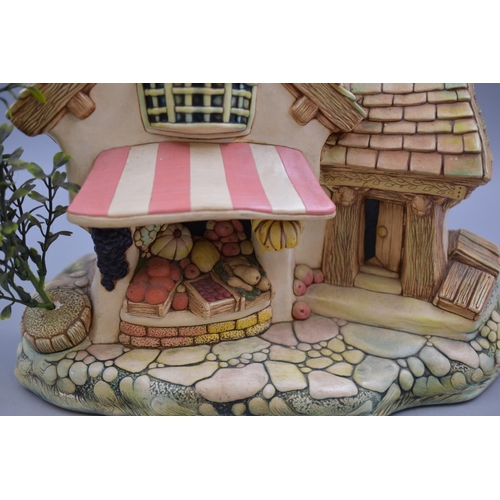 72 - Pendelfin Vintage Fruit Shop No. 935997 Approx 12” x 5” x 11” Including Barrow Boy Retired Figurine