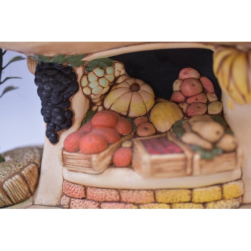 72 - Pendelfin Vintage Fruit Shop No. 935997 Approx 12” x 5” x 11” Including Barrow Boy Retired Figurine