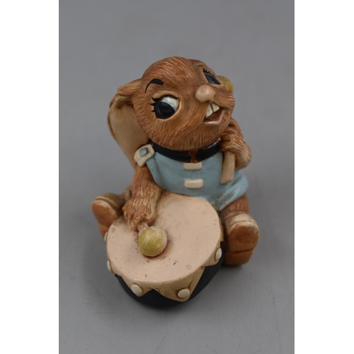 83 - Pendelfin Circular Band Stand With FigurinesIncluding 3 Variants Of Bongo And Squeezy Approx 10” In ... 