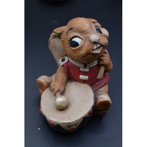 83 - Pendelfin Circular Band Stand With FigurinesIncluding 3 Variants Of Bongo And Squeezy Approx 10” In ... 