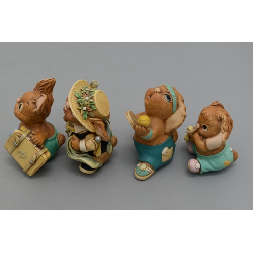 141 - Mixed Pendelfin Lot, includes Two Grandstands and Four Figures - Morris Dancer, Tennyson, Tripper an... 