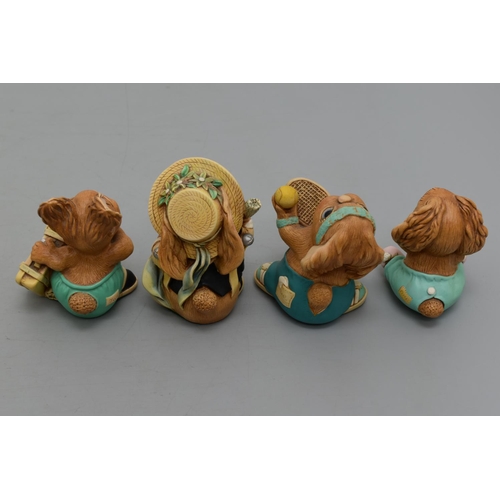 141 - Mixed Pendelfin Lot, includes Two Grandstands and Four Figures - Morris Dancer, Tennyson, Tripper an... 