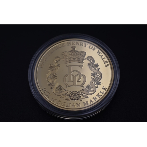 16 - Limited edition 24 carat Gold plated proof Coin celebrating the engagement of Prince Henry of Wales ... 