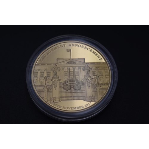 16 - Limited edition 24 carat Gold plated proof Coin celebrating the engagement of Prince Henry of Wales ... 