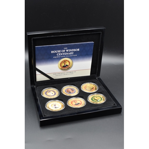 18 - The House of Windsor Six coin collection Complete with Case