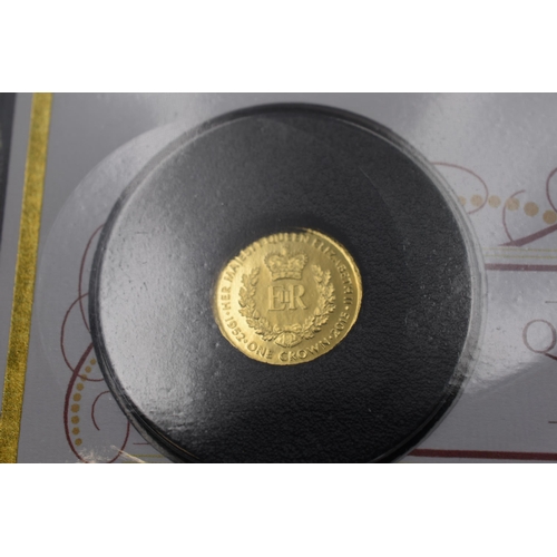 22 - Elizabeth II 2015 9ct 375 Gold Coin Cover in Case