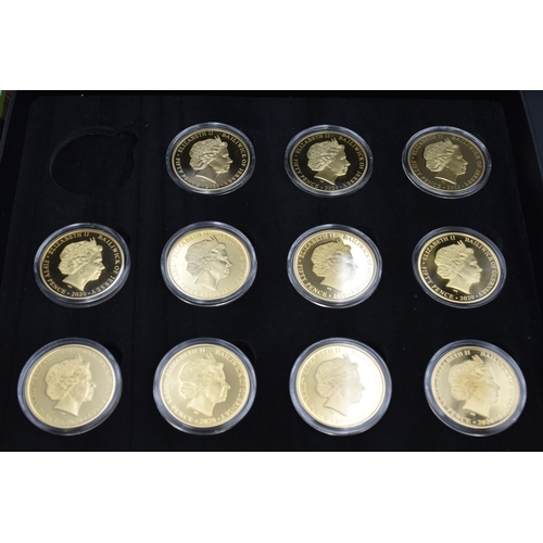 26 - Memories of Victory 24ct Gold plated proof coin collection celebrating the 75th Anniversary of VE Da... 