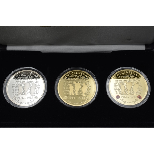 37 - Elizabeth II Centenary of World War I (Includes Two 24 ct Gold Plated) Proof Coin Collection Complet... 