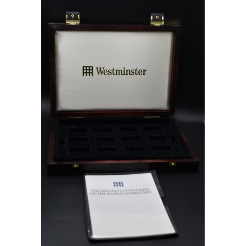 4 - Westminster Collectors Box for displaying the worlds Smallest gold coins complete with paperwork