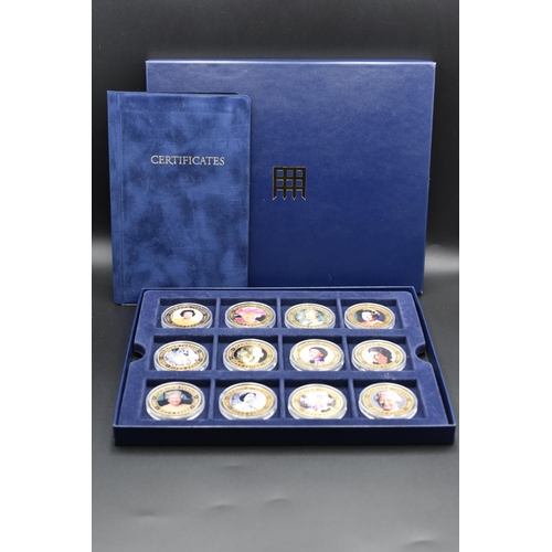 46 - Limited Edition Elizabeth II 2012 Diamond Jubilee 12 Coin Set Complete with Certificates and Display... 