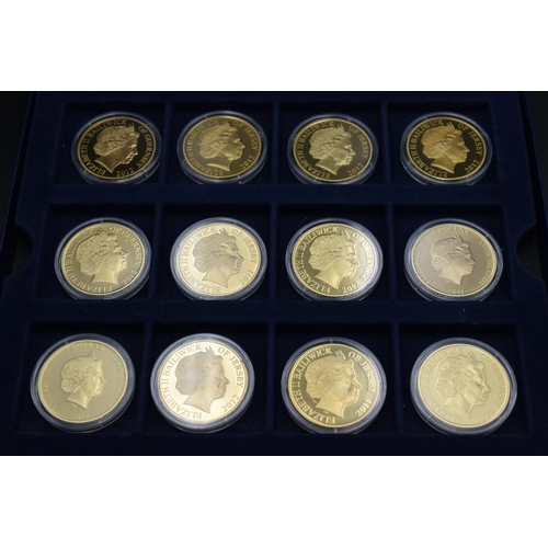 46 - Limited Edition Elizabeth II 2012 Diamond Jubilee 12 Coin Set Complete with Certificates and Display... 