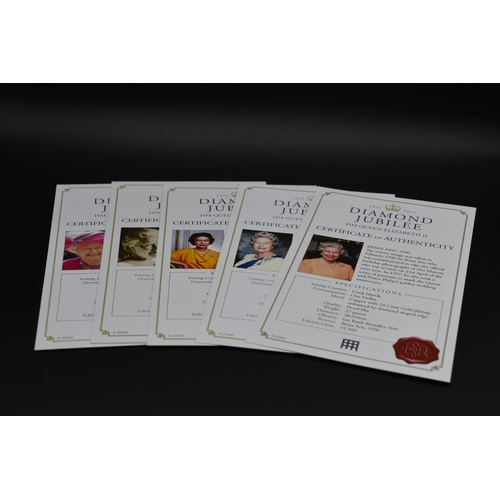 46 - Limited Edition Elizabeth II 2012 Diamond Jubilee 12 Coin Set Complete with Certificates and Display... 