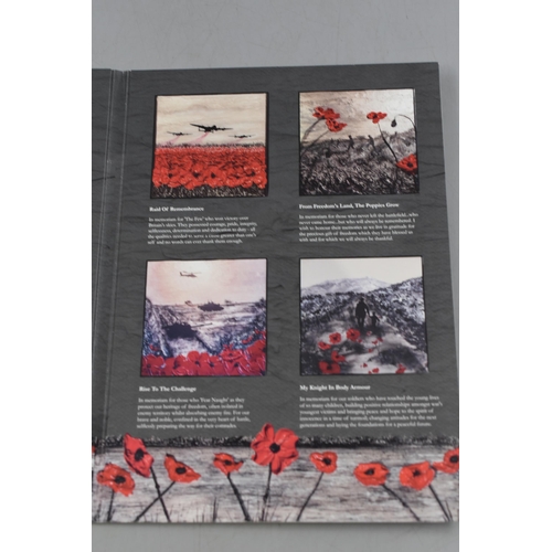 47 - Jacqueline Hurley War poppy collection Gold plated Coin Set in Display case with Poppy and Pipes pri... 