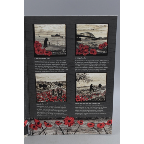 48 - Jacqueline Hurley War Poppy Collection Picture Coin Set in Display Case with A Kiss  to Last forever... 