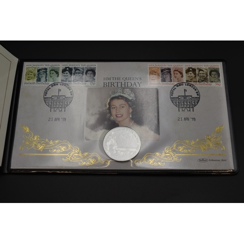 5 - Elizabeth II 2019 Fine .999 Silver 60th Birthday Coin Cover with certificate of Authenticity