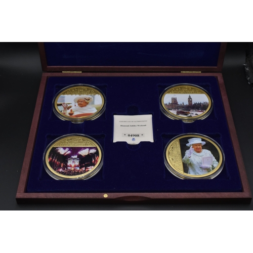 51 - Queens Diamond Jubilee Weekend Gold Plated Proof Coin Set in Presentation Case complete with Certifi... 