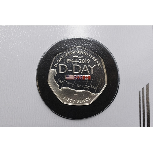 59 - Elizabeth II 2019 75th Anniversary of The Normandy Landings Silver 925 proof 5op Coin with certifica... 