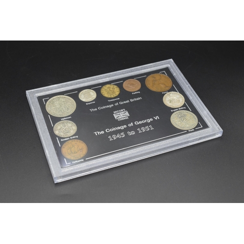 65 - The Coinage of George VI 1945 to 1951 including Silver in Presentation Case