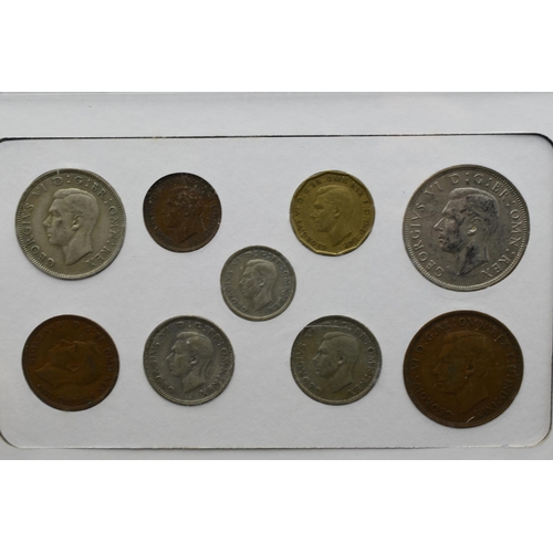 86 - 1946 Coin Set includes Silver and Brass 3 Pence Coin