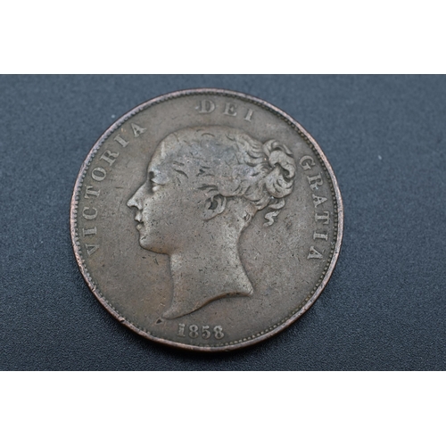 87 - 1858 Victoria Penny Coin