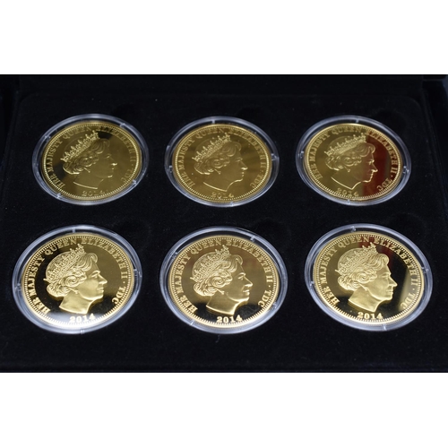 89 - Elizabeth II First World War limited Edition 24ct Gold Layered Centenary Crown collection Complete w... 