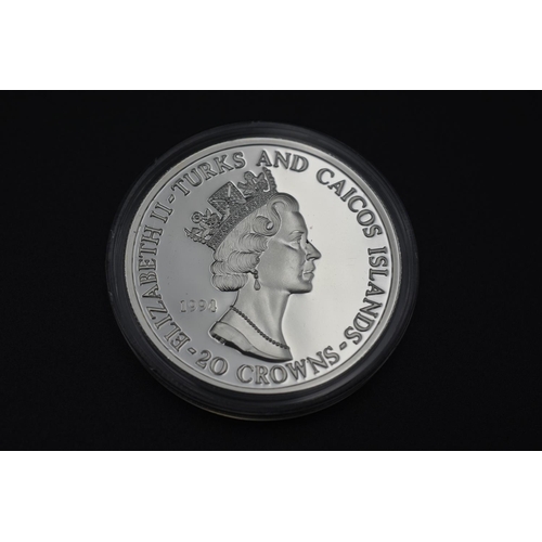 91 - Elizabeth II The World at War 50th Anniversary Silver 999 20 Crown Coin Complete with Certificate of... 