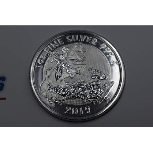 10 - 2019 The England Winners Cricket World Cup 999.9 10oz Fine Silver Commemorative Coin. Complete with ... 