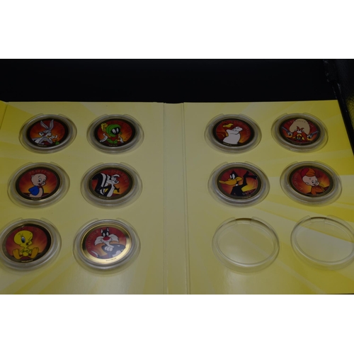 20 - Looney Tunes Commemorative Coin Collection, a Selection of Ten 24ct Gold Plated Coins in Special Col... 