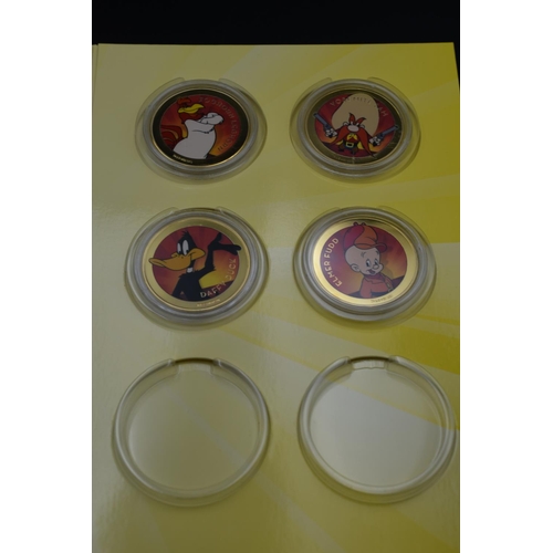 20 - Looney Tunes Commemorative Coin Collection, a Selection of Ten 24ct Gold Plated Coins in Special Col... 